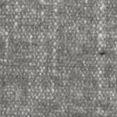Gray tweed fabric texture with a speckled pattern, featuring small circular elements and a soft, matte, tightly woven surface.